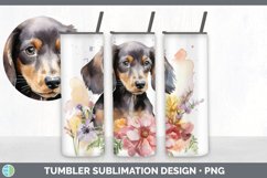 Watercolor Dachshund Dog Tumbler | Sublimation 20 oz Skinny Product Image 5