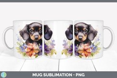 Watercolor Dachshund Dog Mug Wrap | Sublimation Coffee Cup D Product Image 6