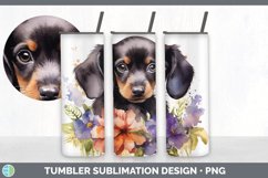 Watercolor Dachshund Dog Tumbler | Sublimation 20 oz Skinny Product Image 6