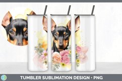 Watercolor Doberman Pinscher Dog Tumbler | Sublimation 20 oz Product Image 3