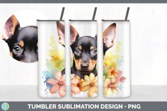 Watercolor Doberman Pinscher Dog Tumbler | Sublimation 20 oz Product Image 5