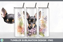 Watercolor Doberman Pinscher Dog Tumbler | Sublimation 20 oz Product Image 7