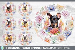 Watercolor Floral Dogs Wind Spinner Mega Bundle Sublimation Product Image 9