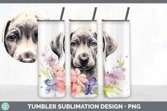 Watercolor Great Dane Dog Tumbler | Sublimation 20 oz Skinny Product Image 3