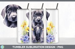 Watercolor Great Dane Dog Tumbler | Sublimation 20 oz Skinny Product Image 4