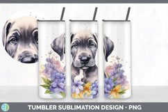 Watercolor Great Dane Dog Tumbler | Sublimation 20 oz Skinny Product Image 6