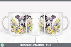Watercolor Greyhound Dog Mug Wrap | Sublimation Coffee Cup D Product Image 2