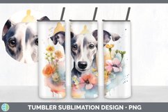 Watercolor Greyhound Dog Tumbler | Sublimation 20 oz Skinny Product Image 3