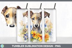 Watercolor Greyhound Dog Tumbler | Sublimation 20 oz Skinny Product Image 4