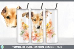 Watercolor Greyhound Dog Tumbler | Sublimation 20 oz Skinny Product Image 5