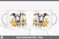 Watercolor Greyhound Dog Mug Wrap | Sublimation Coffee Cup D Product Image 5