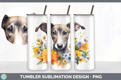Watercolor Greyhound Dog Tumbler | Sublimation 20 oz Skinny Product Image 6