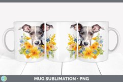 Watercolor Greyhound Dog Mug Wrap | Sublimation Coffee Cup D Product Image 6