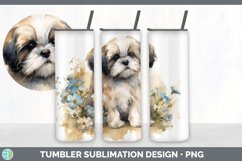 Watercolor Lhasa Apso Dog Tumbler | Sublimation 20 oz Skinny Product Image 7