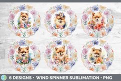 Watercolor Pomeranian Dog Wind Spinner | Sublimation Spinner Product Image 2