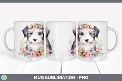 Watercolor Sheepdog Dog Mug Wrap | Sublimation Coffee Cup De Product Image 2