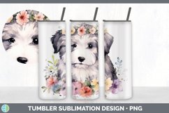 Watercolor Sheepdog Dog Tumbler | Sublimation 20 oz Skinny T Product Image 2
