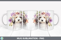 Watercolor Sheepdog Dog Mug Wrap | Sublimation Coffee Cup De Product Image 3