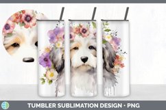 Watercolor Sheepdog Dog Tumbler | Sublimation 20 oz Skinny T Product Image 3