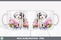 Watercolor Sheepdog Dog Mug Wrap | Sublimation Coffee Cup De Product Image 4