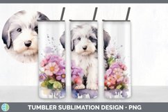 Watercolor Sheepdog Dog Tumbler | Sublimation 20 oz Skinny T Product Image 4