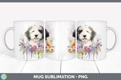 Watercolor Sheepdog Dog Mug Wrap | Sublimation Coffee Cup De Product Image 5