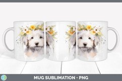 Watercolor Sheepdog Dog Mug Wrap | Sublimation Coffee Cup De Product Image 6