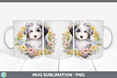 Watercolor Sheepdog Dog Mug Wrap | Sublimation Coffee Cup De Product Image 7