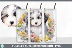 Watercolor Sheepdog Dog Tumbler | Sublimation 20 oz Skinny T Product Image 7