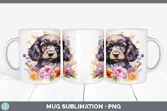 Watercolor Spaniel Dog Mug Wrap | Sublimation Coffee Cup Des Product Image 4