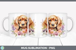 Watercolor Spaniel Dog Mug Wrap | Sublimation Coffee Cup Des Product Image 5