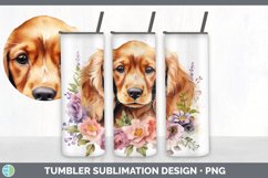 Watercolor Spaniel Dog Tumbler | Sublimation 20 oz Skinny Tu Product Image 5