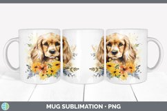 Watercolor Spaniel Dog Mug Wrap | Sublimation Coffee Cup Des Product Image 7