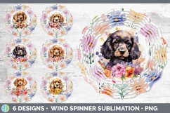 Watercolor Floral Dogs Wind Spinner Mega Bundle Sublimation Product Image 19