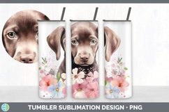 Watercolor Weimaraner Dog Tumbler | Sublimation 20 oz Skinny Product Image 5