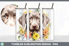 Watercolor Weimaraner Dog Tumbler | Sublimation 20 oz Skinny Product Image 6