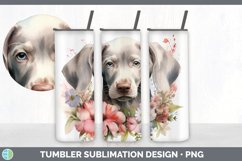 Watercolor Weimaraner Dog Tumbler | Sublimation 20 oz Skinny Product Image 7