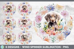 Watercolor Floral Dogs Wind Spinner Mega Bundle Sublimation Product Image 20