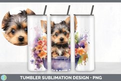 Watercolor Yorkshire Terrier Dog Tumbler | Sublimation 20 oz Product Image 3