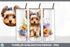 Watercolor Yorkshire Terrier Dog Tumbler | Sublimation 20 oz Product Image 7