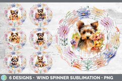 Watercolor Floral Dogs Wind Spinner Mega Bundle Sublimation Product Image 21