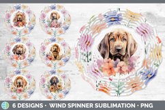 Watercolor Floral Dogs Wind Spinner Mega Bundle Sublimation Product Image 5