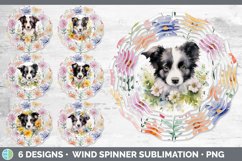 Watercolor Floral Dogs Wind Spinner Mega Bundle Sublimation Product Image 6