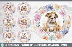 Watercolor Floral Dogs Wind Spinner Mega Bundle Sublimation Product Image 9