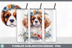 Watercolor Cavalier King Charles Spaniel Dog Tumbler | Subli Product Image 3