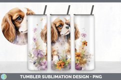 Watercolor Cavalier King Charles Spaniel Dog Tumbler | Subli Product Image 4