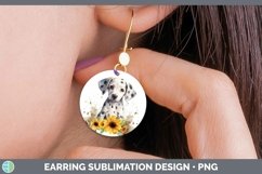 GorgeousWatercolor Dogs Round Earrings design.