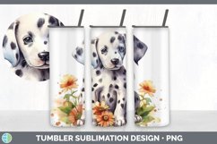 Watercolor Dalmatian Dog Tumbler | Sublimation 20 oz Skinny Product Image 5