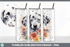 Watercolor Dalmatian Dog Tumbler | Sublimation 20 oz Skinny Product Image 6