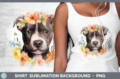 Watercolor Dogs Pit Bull Shirt Sublimation Sublimation Backg Product Image 1